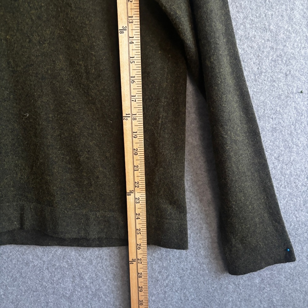 J. Crew Merino Wool Crew Neck Teddie Sweater L Olive Green - Picture 8 of 12